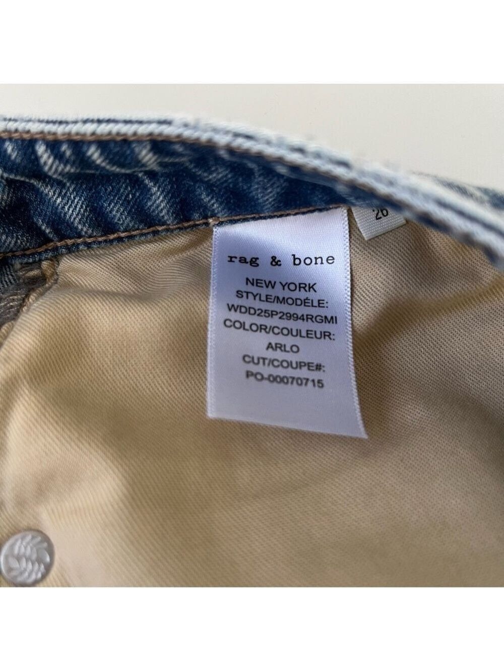 NWT rag & bone Charlie High-Rise Barrel Jeans Size 26 - Picture 8 of 13